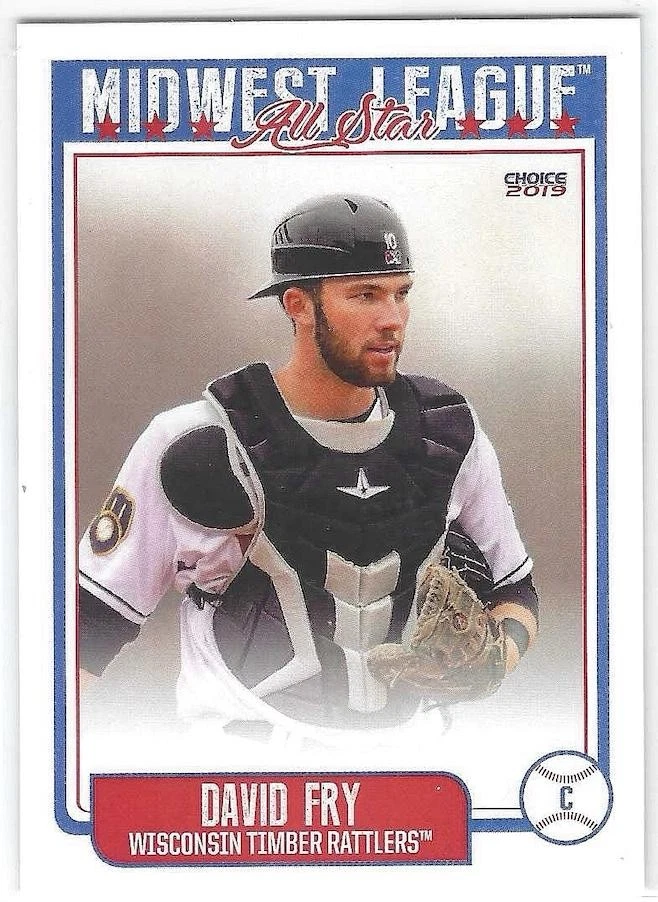David Fry 2019 Choice Midwest League All-Stars #61 Wisconsin Timber Rattlers - Image 1 of 2