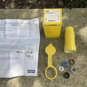 Hubbell Wiring Device-Kellems Hbl15w33 Watertight Straight Blade Connector, - Picture 1 of 14