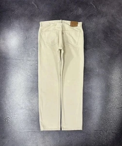 Vintage 90s Levi’s 501 Made In USA Off White Cream Denim Jeans 34/32 - Bild 1 von 19