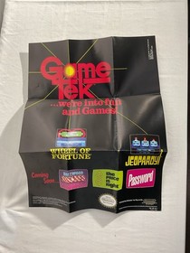 Nintendo NES Gametek Wheel Of Fortune Foldable Poster, 1987