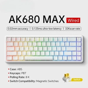 New AK680 MAX Mechanical Keyboard Switch 60% 8k/1K RGB Gaming Magnetic Keyboard - Picture 1 of 48