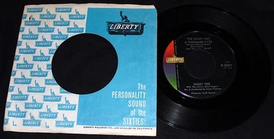 Bobby Vee-Night Has A Thousand Eyes-Liberty F-55521-Vintage 1962 45-VG+ Sleeve!! - Image 1 of 2