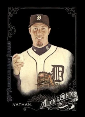 2015 Topps Allen & Ginter X 10th Anniversary Issue #295 Joe Nathan TIgers - Image 1 of 2
