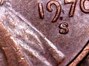 1970 S/S Lincoln Memorial Cent Penny RPM Mint mark Error - Picture 1 of 3