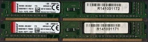 Kingston 8GB (2x4GB) DDR3L 1600MHz PC3-12800 LP Desktop RAM USED TESTED - Picture 1 of 2