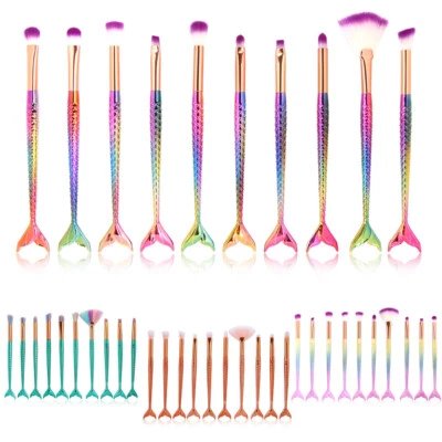 10tlg Make Up Pinsel Set Kosmetik Schmink Meerjungfrau Makeup Mermaid Brush - Bild 1 von 4