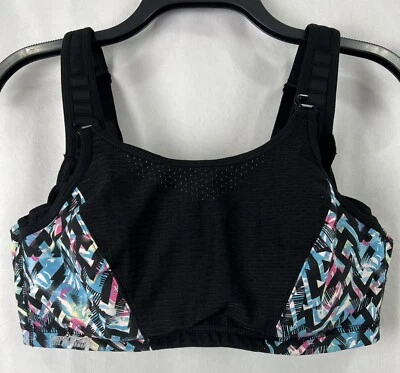 Glamorise Womens Sports Bra Sz 40C Double Layer 9167 Custom Control UW Black B46 - Image 1 of 4