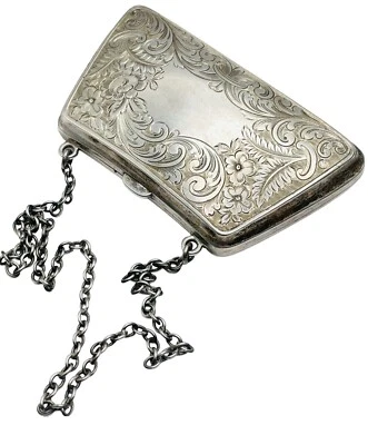 Antico portamonete Art Deco Blackinton in argento sterling con portafoglio - Immagine 1 di 4