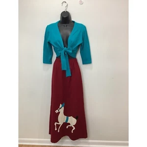 1950's - 60's Horse Applique Wool Skirt - Bild 1 von 12