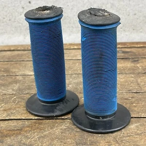 ODI Mushroom II Grips Blue Old School BMX Made USA Predator Freeform Pro - Picture 1 of 13