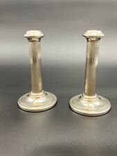 Silver Candlesticks  Marked DMJ  Germany Timeless Style Vintage MCM weighted