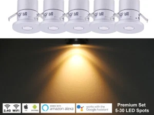 Premium LED Sternenhimmel 5-30 Spots IP65 Fernbedienung Dimmer Alu Einbauspots - Picture 1 of 8