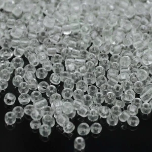 LOT DE 30G PERLES ROCAILLE VERRE TRANSPARENT 3MM 8/0 création bijoux *PR10 - Bild 1 von 1