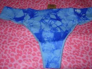 Victoria's Secret sexy PINKES Tanga Höschen nahtlos himmelblau Batik S XL neu mit Etikett - Bild 1 von 2