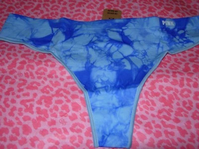 Victoria's Secret Sexy ROSA Tanga Braguita Sin Costuras Azul Cielo Tie Dye S XL NUEVO CON ETIQUETAS Foto 1 de 2