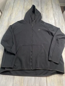 Nike Tech Hoodie Herren 3XL schwarz Fleece Full Zip Taschen Kapuzenjacke - Bild 1 von 3