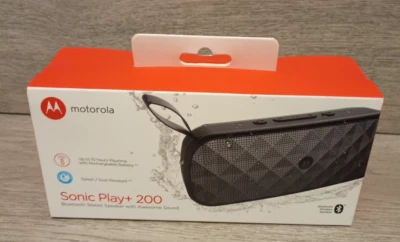Motorola Sonic Play+ 200 Altavoz Bluetooth Estéreo Resistente a Salpicaduras y Polvo Nuevo Foto 1 de 4
