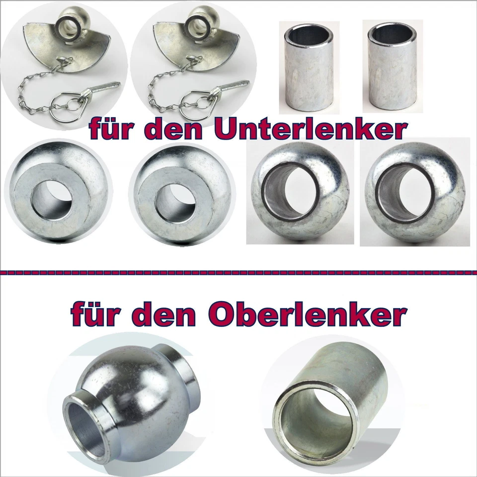 Set Unterlenker Kat.1+2 Unterlenkerkugel Fangschale Reduzierung IHC Unimog Neu - Bild 1 von 4