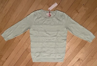 Suéter Elle Pulido Pasteles Verde Glaciar Talla Pequeña Nuevo con Etiquetas Foto 1 de 4