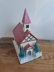Putz House Style Winter Christmas Decor Martha Stewart Bottle Brush Trees 10.5" - Picture 1 of 6