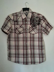 Hemd Kariert Kurzarm Gefüttert Vorne Große Kickers - Bild 1 von 9