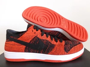NIKE DUNK LOW FLYKNIT "BRED" CHILE RED-BLACK-WHITE SZ 10 [917746-004] - Picture 1 of 5