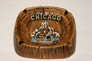 Rare Vintage Chicago Ashtray 4.3/4'' x 4.3/4'' Very Nice - Picture 1 of 9