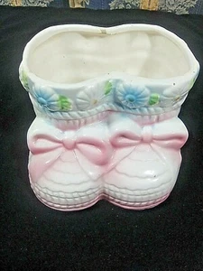 Vintage Nursery Planter Pink Bootie Nancy Pew Gifts - Picture 1 of 9
