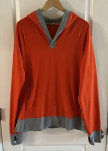 Lululemon Sudadera con Capucha Grande Para Hombre Pullover Sudadera Manga Larga Gimnasio Entrenamiento Naranja - Imagen 1 de 12