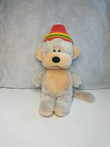 Vintage 1980 14 Zoll Gund Beige Affe Rasta Hut Teddy Stofftier Plüschtier Spielen - Bild 1 von 13