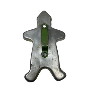  Lebkuchenmann grüner Griff Ausstecher Metall Vintage 6 Zoll - Bild 1 von 3