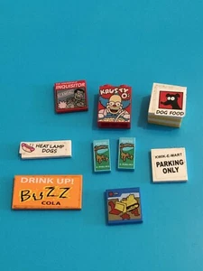 Lego accessoire Brique Légo Simpsons 71016 Lot 9 briques imprimés - Imagen 1 de 4