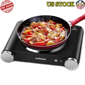Electric Burner 1500W Adjustable Temperature Non-Slip Feet Cooking Portable New - Picture 1 of 6