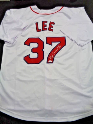 Bill "Spaceman" Lee Boston Red Sox Autographed Custom White Jersey  JSA COA - Image 1 of 3
