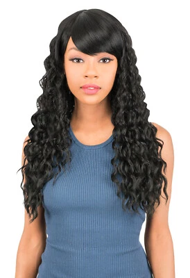 PELUCA COMPLETA CUTIE SINTÉTICA NUEVA NACIDA ESTILO ONDA DE AGUA LARGA - CT164 Foto 1 de 4