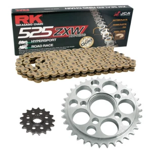 Chain Set Ktm RC8 1190 Superbike 11-15 Chain RK GB 525 Zxw 108 Open Gold 17/38 - Picture 1 of 4