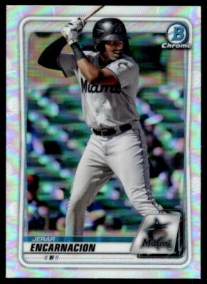 2020 BOWMAN CHROME REFRACTOR Jerar Encarnacion Miami Marlins #BD-185 R17 - Image 1 of 2