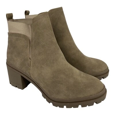 Botines para mujer Jellypop de cuero topo con tacón Shelley talla 8,5 S17 Foto 1 de 4