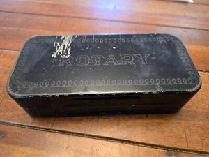 Vintage Lot Of Greist Sewing Machine Rotary Attachments Black Tin Case - Picture 1 of 5