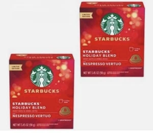 Starbucks For Nespresso Vertuo Holiday Blend Roast Coffee 16 Capsules 8/31/2025 - Picture 1 of 6