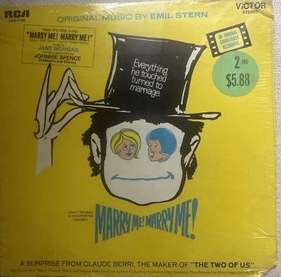 Emil Stern Marry Me Marry Me Soundtrack SEALED LP Vinyl Record 1969 RCA - Image 1 of 2