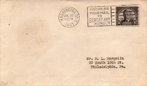 Scott 697 - 17 Cents Wilson - FDC - Typed Address - SCV - $400.00 - Picture 1 of 2