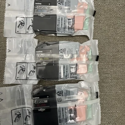 New Brother LC203XL Cyan Magenta Yellow 3PK Ink Cartridges. New - Image 1 of 4