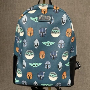 Mini zaino borsa Funko Star Wars Mandalorian Grogu Baby Yoda stampa casco - Foto 1 di 18