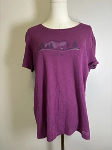 Life Is Good Women’s Plum Purple Happy Trails Size Large Crusher Tee - Picture 1 of 5