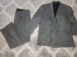 J.D. CHRISTOPHER LONDON New York Anzug grau 100% PUREWool BLAZER 46R HOSE 40x28 - Bild 1 von 17