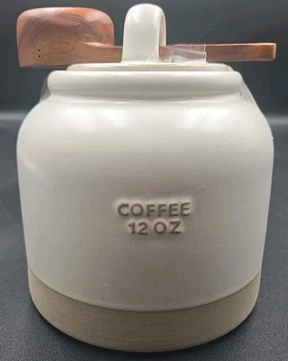 Hearth & Hand with Magnolia Coffee Canister 12oz Stoneware Crock With Scoop New