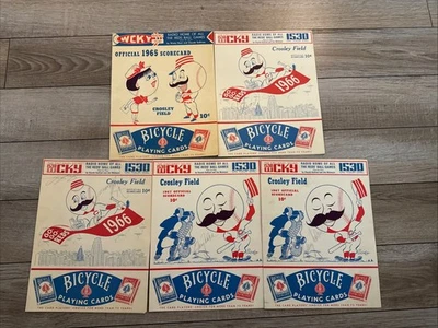 1965 - 1967 Official Scorecard Cincinnati Reds Crosley Field Some Autos Lot Of 5 - Image 1 of 4