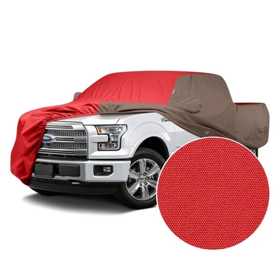 For Dodge Dakota 89 WeatherShield HP Two-Tone Red Custom Car Cover w Taupe Sides - Image 1 of 4