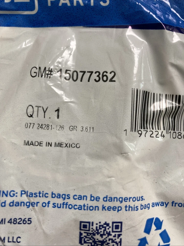 Genuine GM Part 15077362 Exhaust Seal - Image 1 of 2